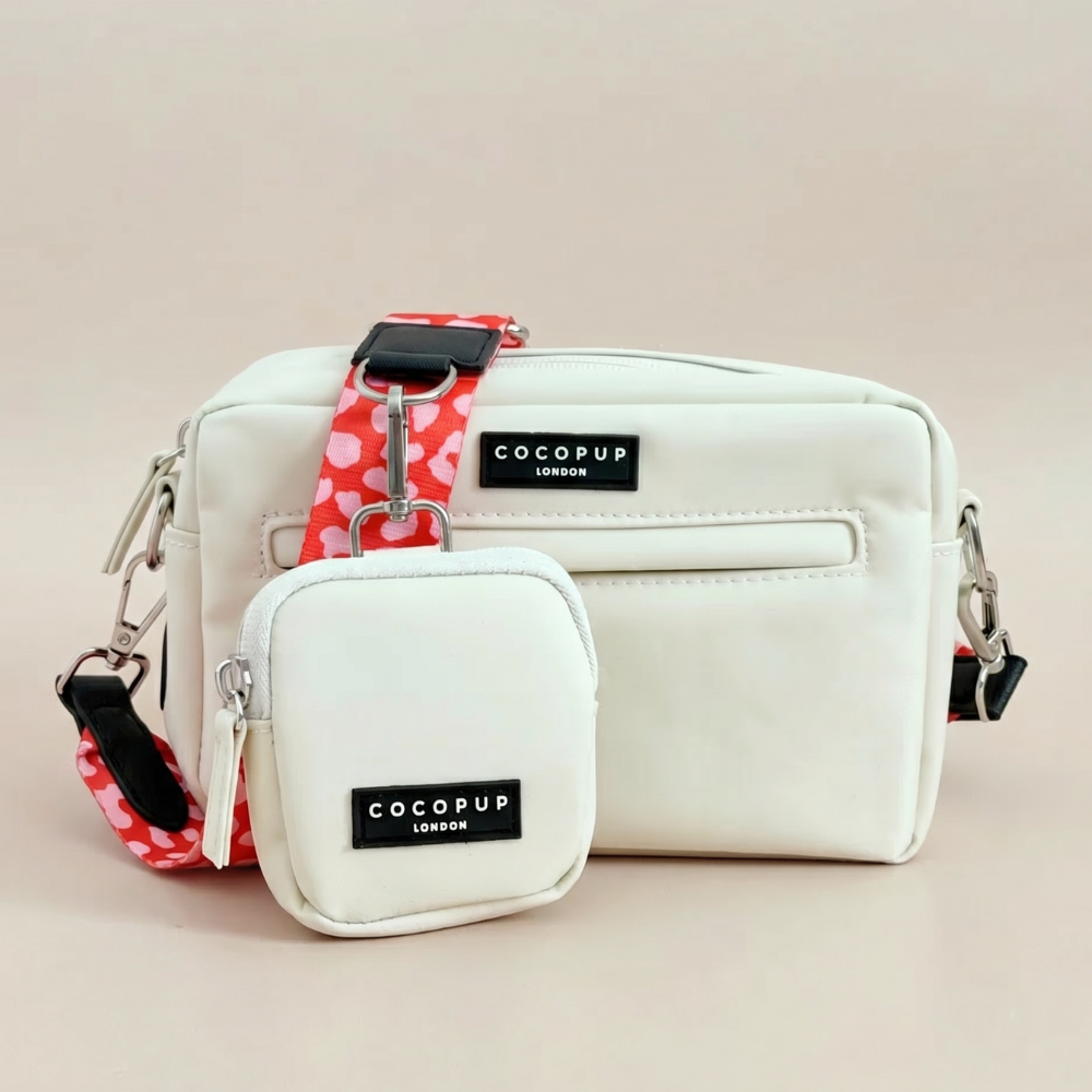 Dog Walking Bag Bundle - Red & Pink Leopard