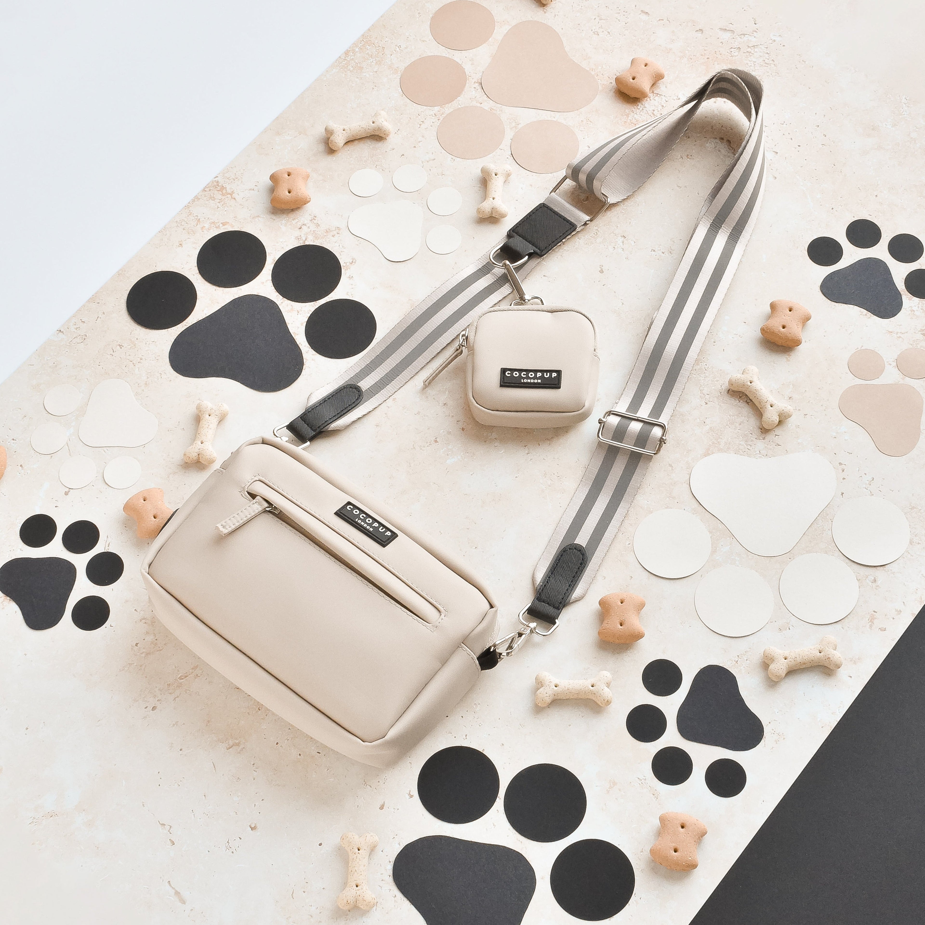 Dog Walking Bag Bundle - Reflective Nude